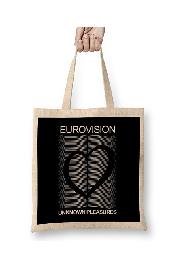 حقيبة قماش بشعار Parody من Eurovision Joy Division بمقبض طويل