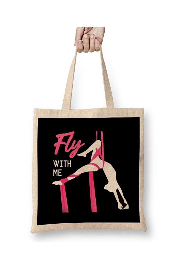 Fly With Me Aerial Silk Aerialist Circus Acrobat Acrobatics Cloth Bag Long Handle