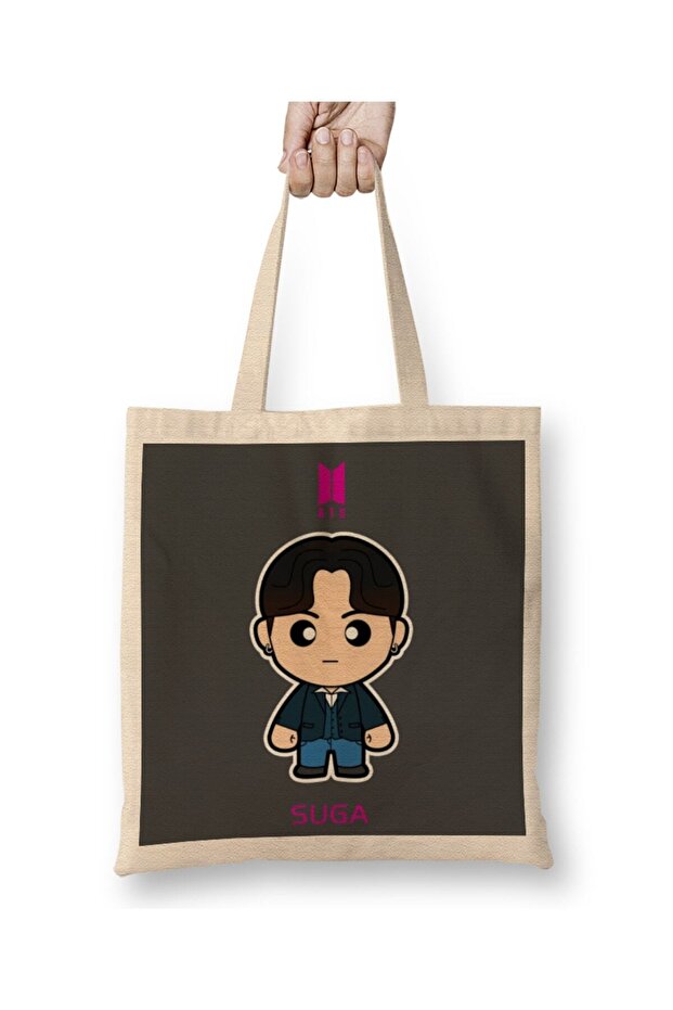 Suga Bts Member Minime Style Cloth Bag Long Handle