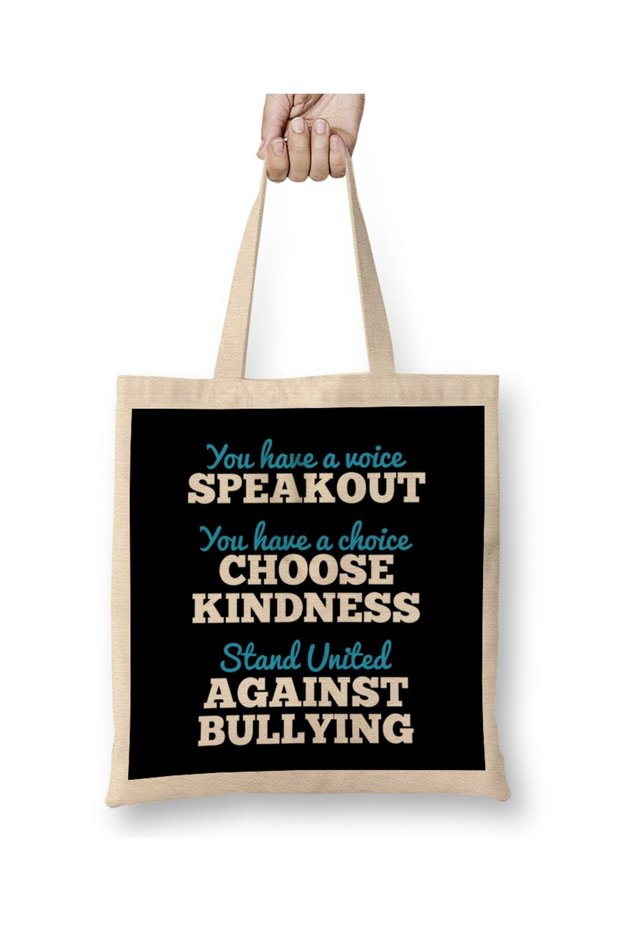 You Have A Voice Stand United Against Bullying Cloth Bag Long Handle