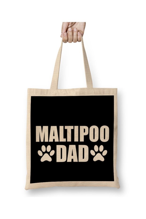 حقيبة ملابس Maltipoo Dog Dad Gift ذات مقبض طويل