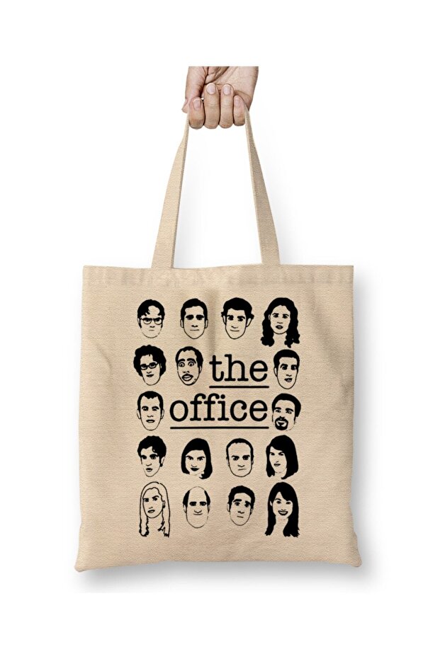 The Office Faces Cloth Bag Long Handle