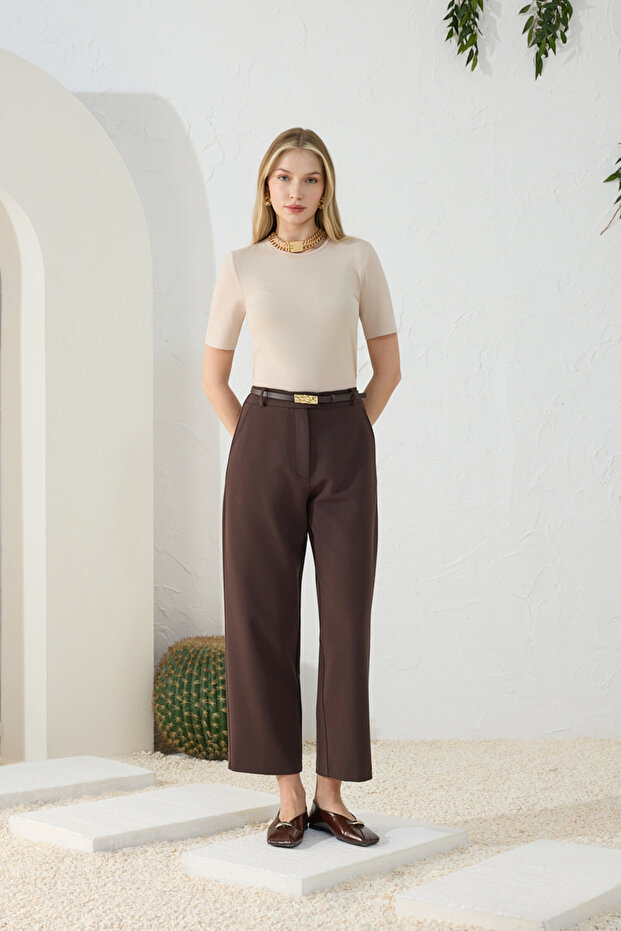Brown Classic Pants - 4