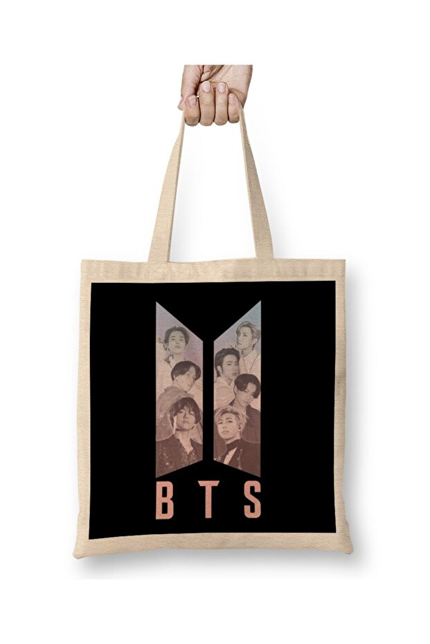حقيبة حمل بشعار BTS بمقبض طويل