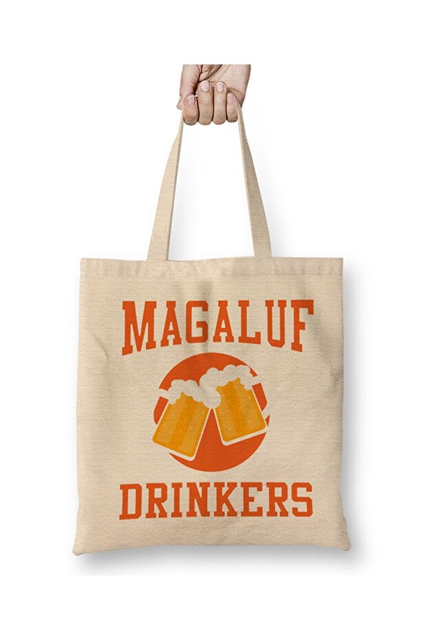 حقيبة قماش Magaluf Drinkers Cheers Beers بمقبض طويل