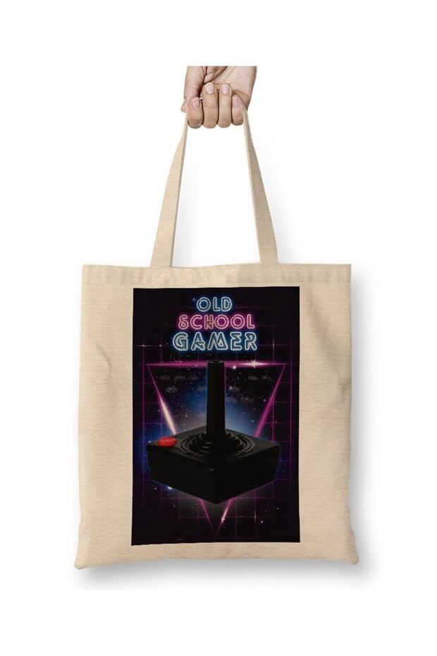 Old School Gamer Tote Bag Long Handle