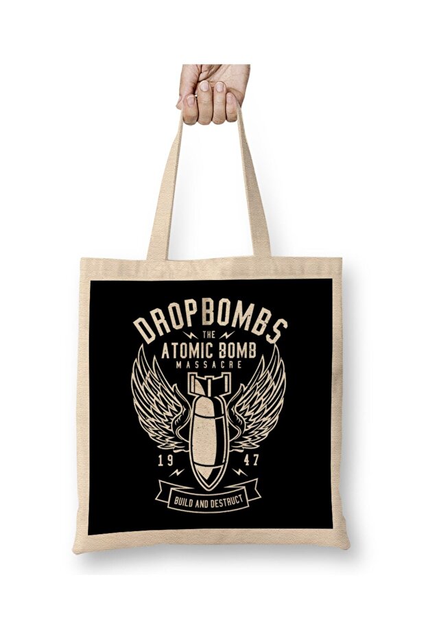 حقيبة قماش Drop Bombs بمقبض طويل