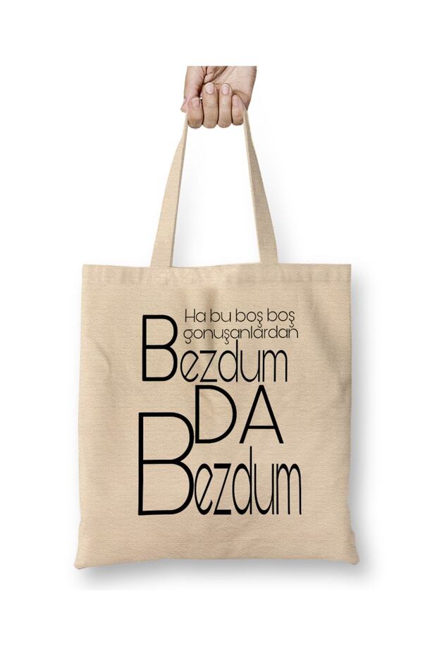 Bezdum Da Bezdum حقيبة قماش البحر الأسود بمقبض طويل