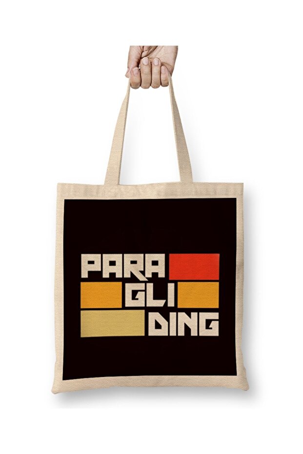 Paragliding Parachuting Skydiving Flying Paraglider Skydiver حقيبة قماش بمقبض طويل
