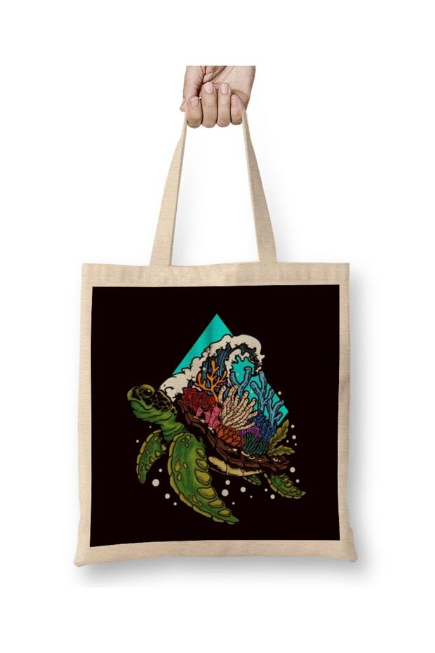 Sea Turtle Vacation Ocean Island Travel Hawaii Trip Aloha Tote Bag Long Handle