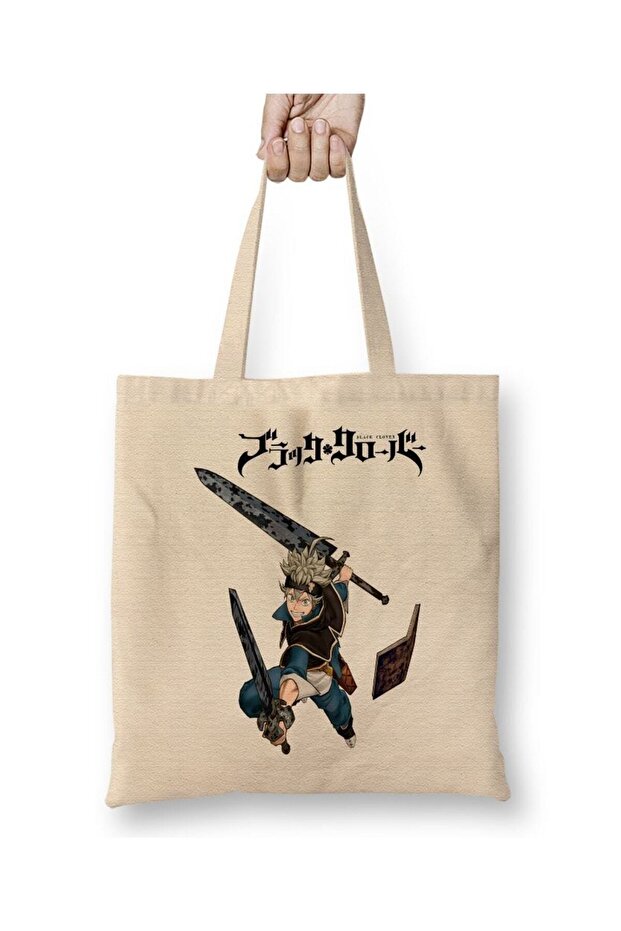 Black Clover Anime Tote Bag Long Handle
