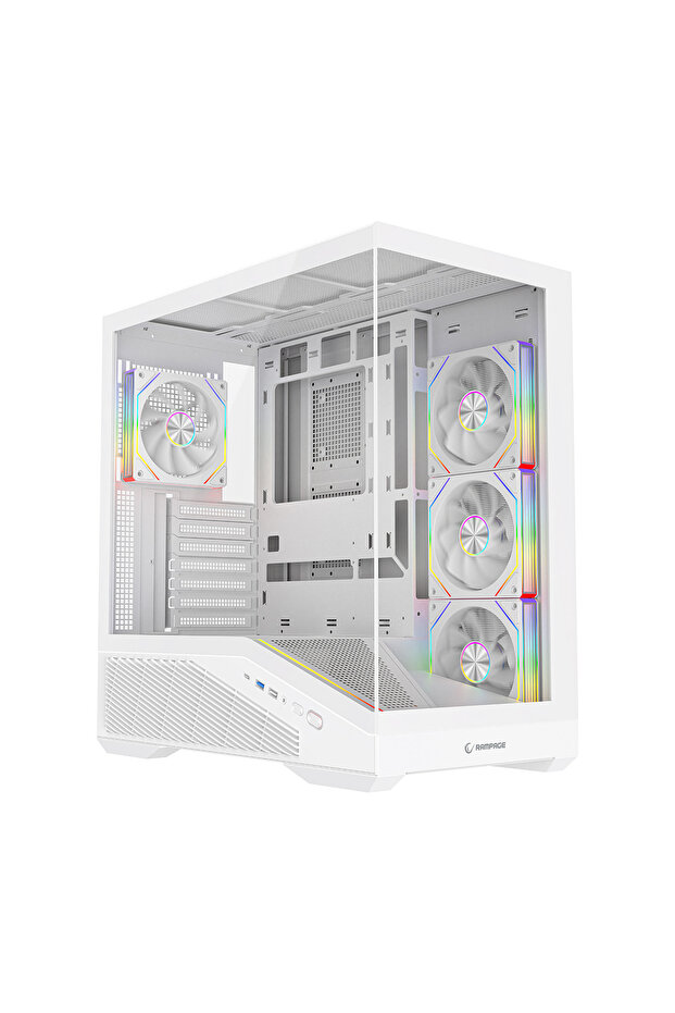 Rampage REAPER Type-C*1+Usb2.0*1+Usb3.0*1 Beyaz 4*12cm ARGB Fan ATX Gaming Oyuncu Kasası