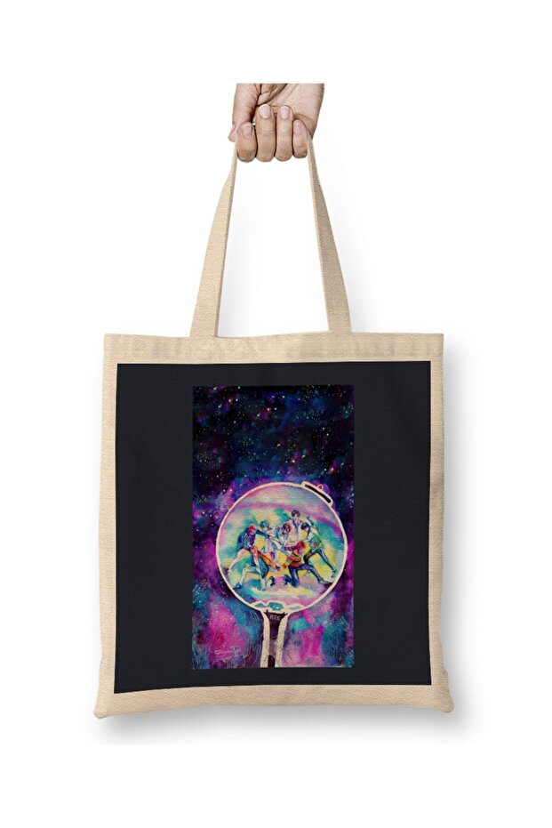 Bts Armys Galaxy Tote Bag Long Handle
