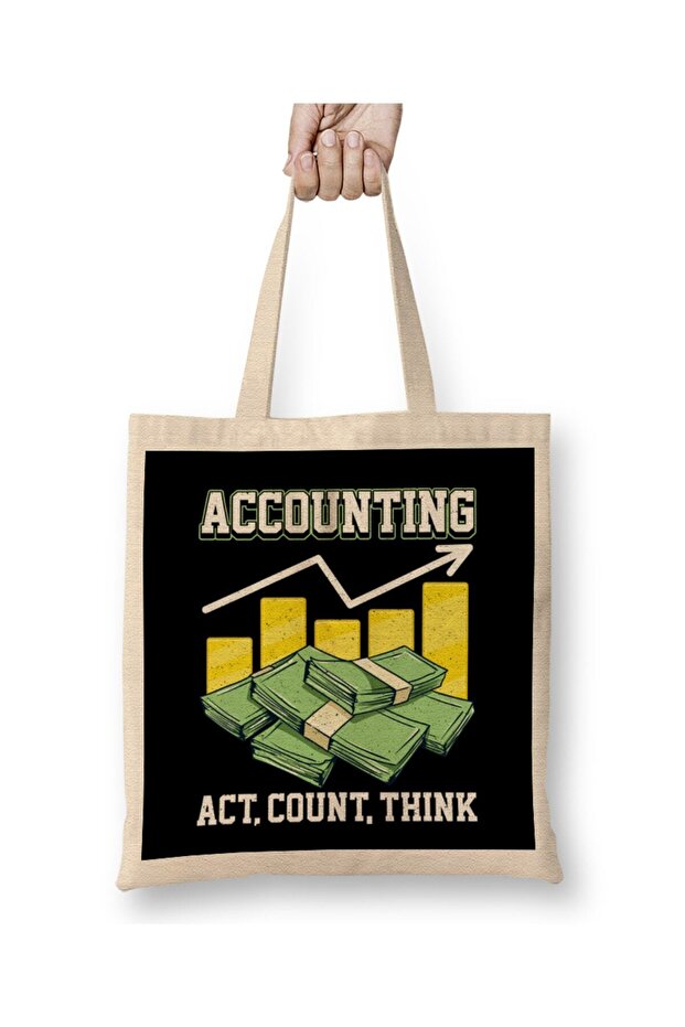 حقيبة قماش للمحافظ المضحكة من Act Count Think CPA بمقبض طويل
