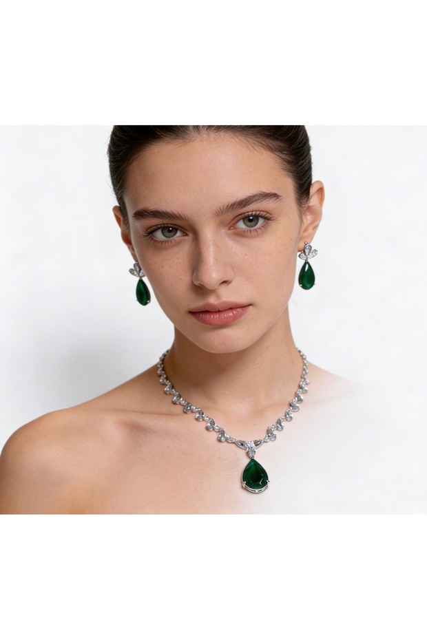 Green Envy Drop Necklace