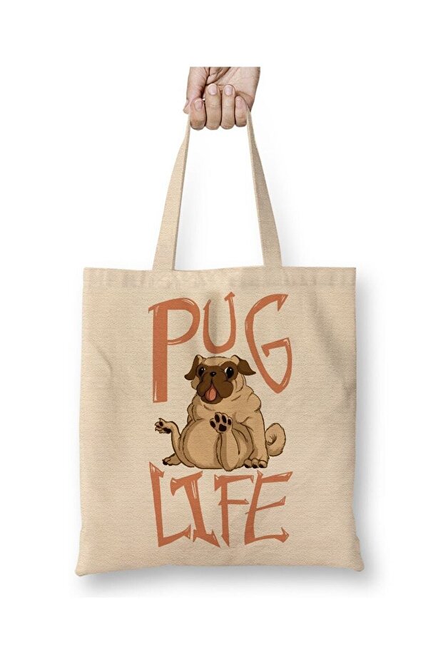 حقيبة يد طويلة من Thug Life Dog Pug Life