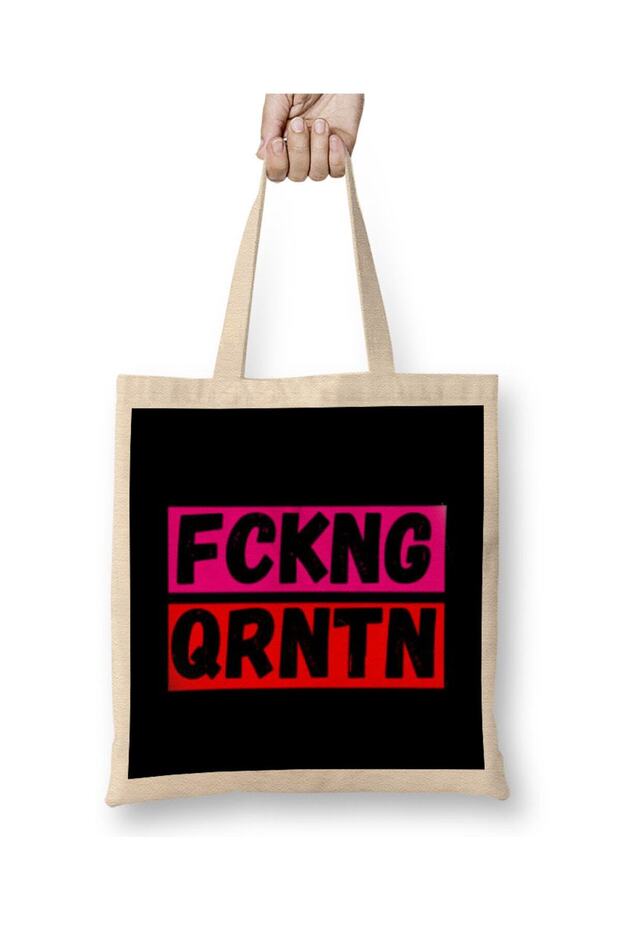 Fckng Qrntn Mask FCKNG QRNTN Cloth Bag Long Handle