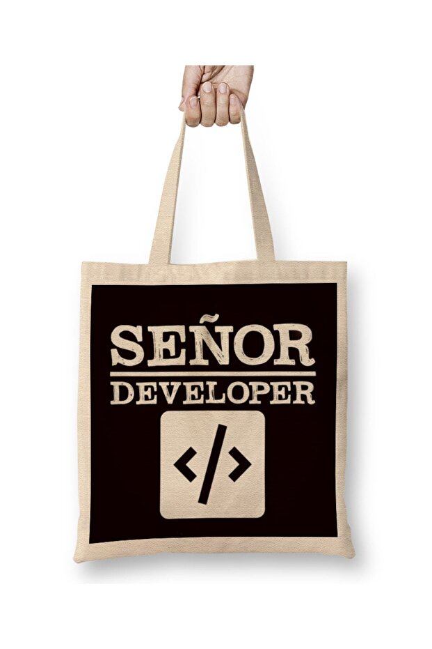Developer Programmer Software Coder Computer Science Coding Cloth Bag Long Handle