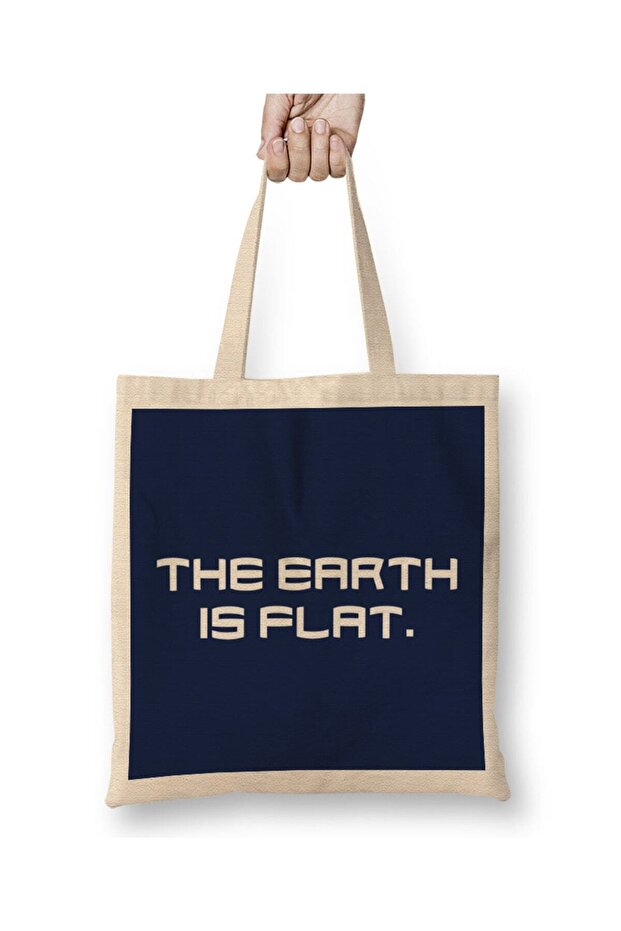 حقيبة قماش مسطحة من The Earth بمقبض طويل