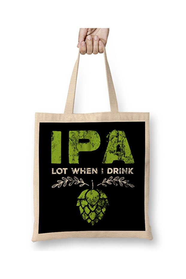 IPA الكثير عندما أشرب البيرة مضحك شرب حقيبة القماش مقبض طويل