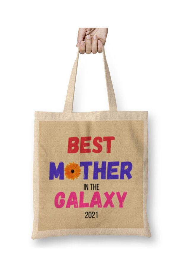 BEST MOM Mommy Flower Mothers Day 2021 Cloth Bag Long Handle
