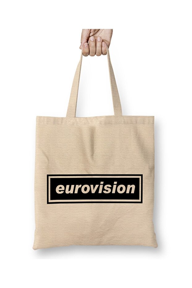 حقيبة قماش بشعار Eurovision Oasis بمقبض طويل