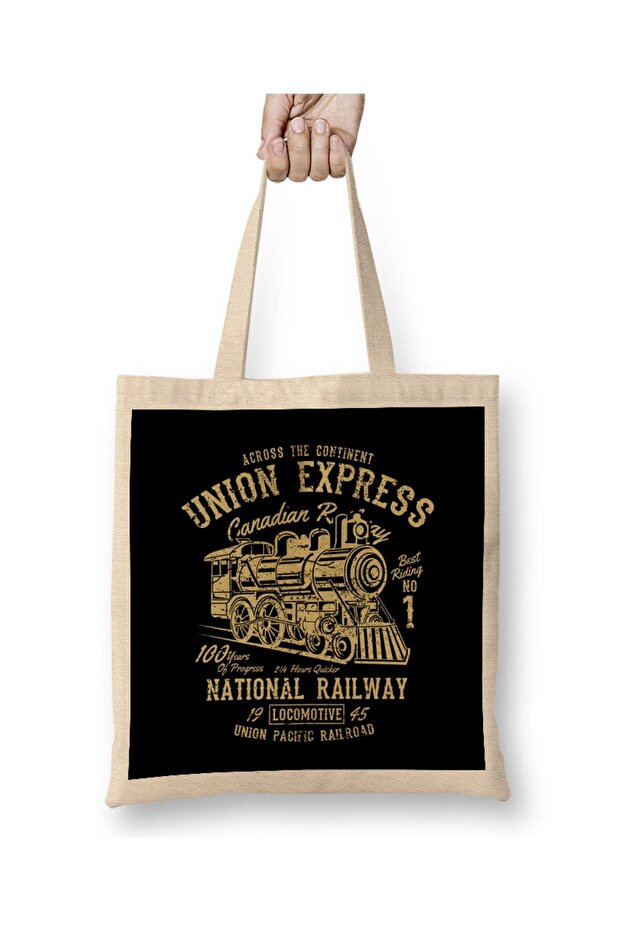 Union Express Steam Train Tote Bag Long Handle