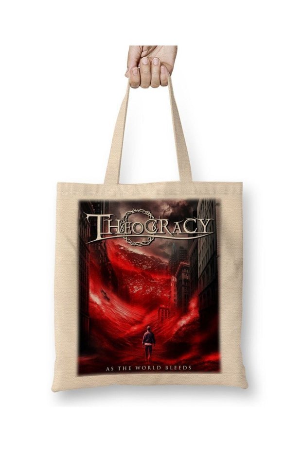 Theocracy As The World Bleeds Tote Bag Long Handle