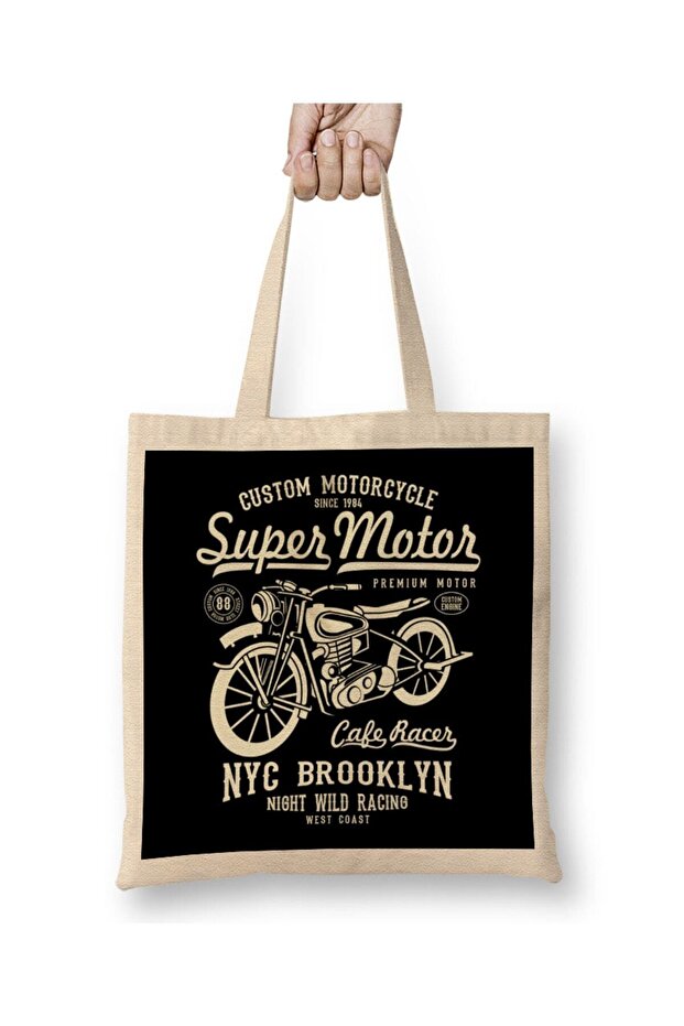 Super Motor Brooklyn Tote Bag Long Handle