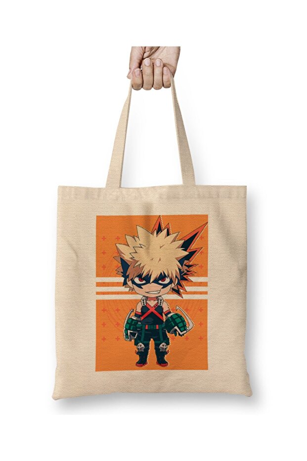 حقيبة قماش Boku No Hero Katsuki Bakugo بمقبض طويل