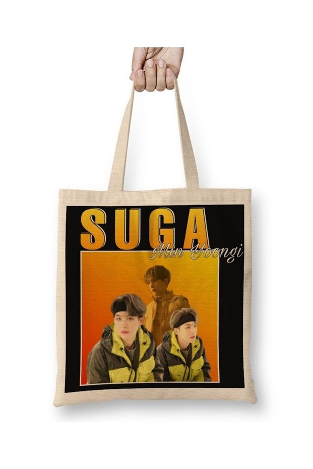 حقيبة يد BTS Suga Min Yoongi 90s بمقبض طويل