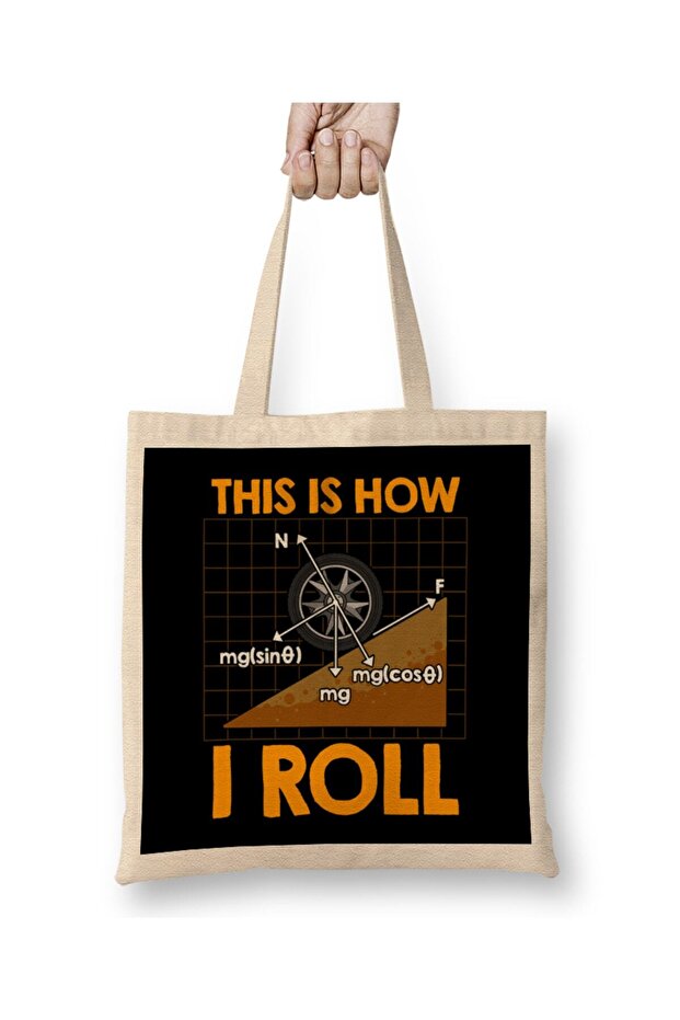 حقيبة حمل ذات مقبض طويل من This Is How I Roll Physics Pun Funny Science
