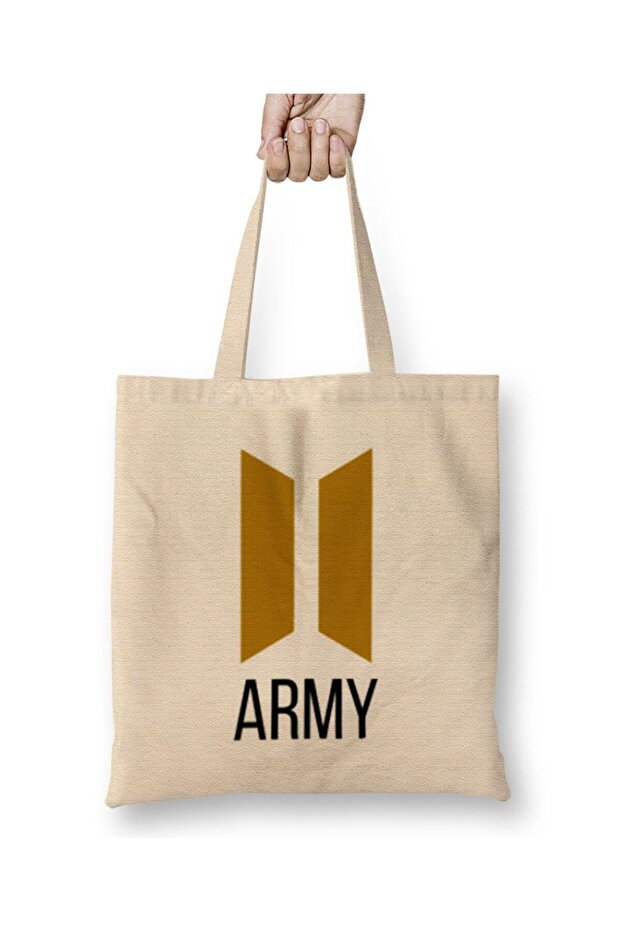 حقيبة قماش Bts Army Gift LOGIO MERCH بمقبض طويل