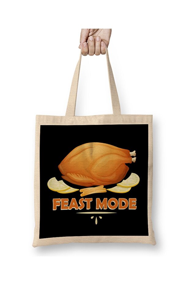 حقيبة حمل تركية مضحكة لعيد الشكر من Feast Mode بمقبض طويل