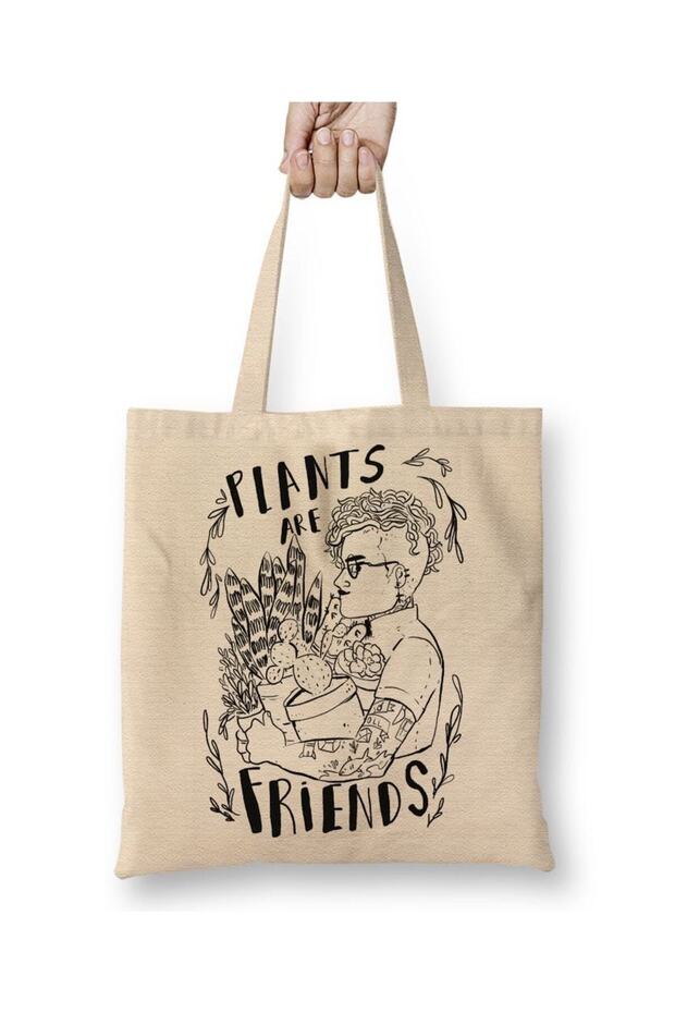 حقيبة قماش ذات مقبض طويل من Plants Are Friends