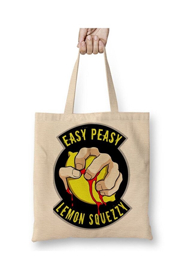 حقيبة قماش من Easy Peasy Lemon Squezzy بمقبض طويل