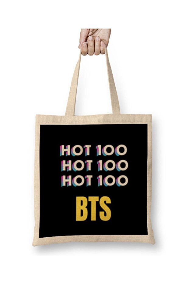 حقيبة قماش Bts Army Butter Hot 100 بمقبض طويل