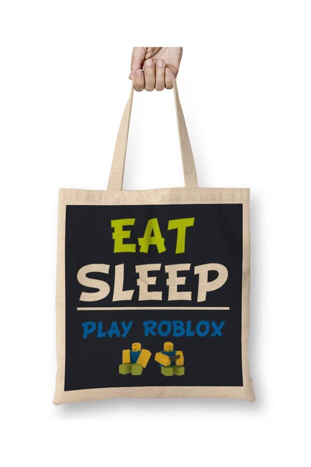 حقيبة قماش Eat Sleep Play Roblox بمقبض طويل