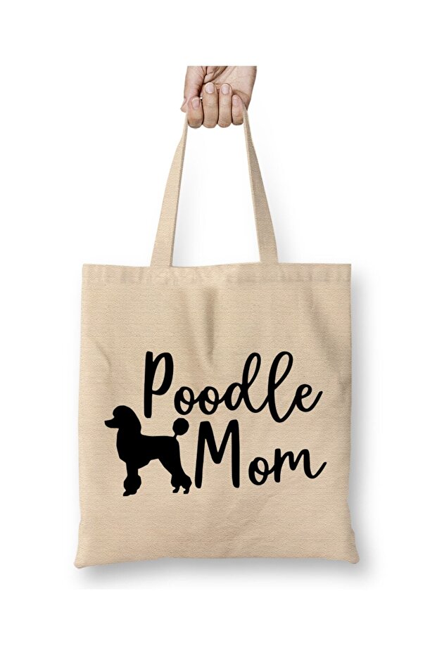 Poodle Mom 011 Cloth Bag Long Handle