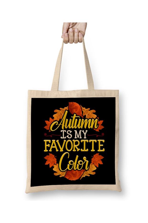 Cute & Funny Autumn Is My Favorite Color Cloth Bag Long Handle