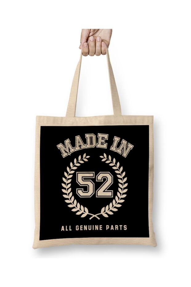 1952 Made In 52 All Genuine Parts Tote Bag Long Handle