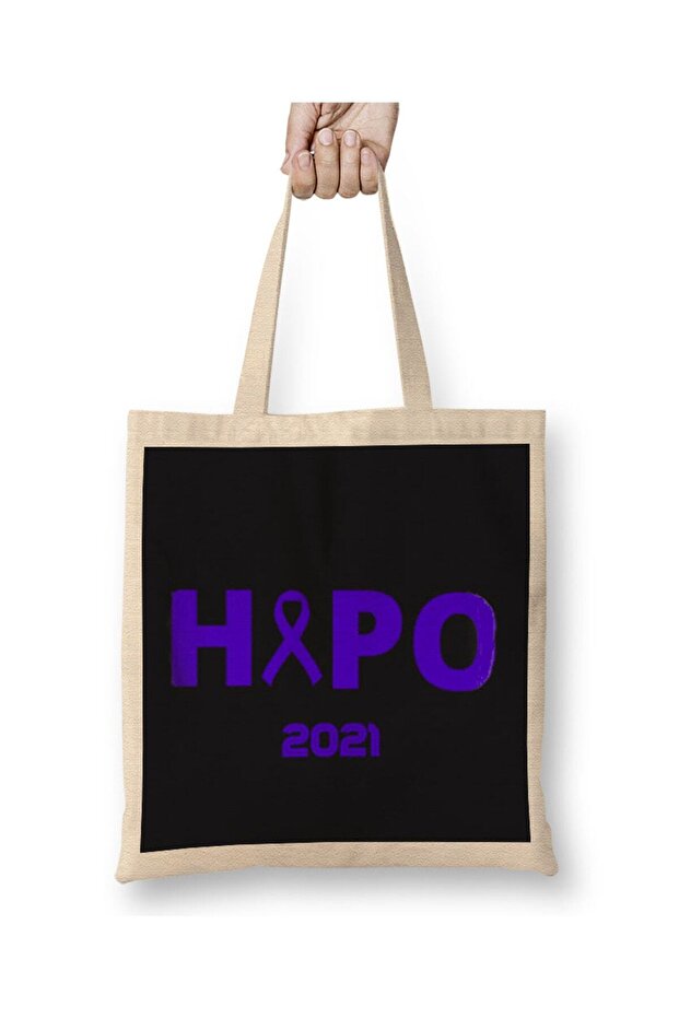 حقيبة قماشية غير قابلة للكسر من HOPE CROHN'S & AWARENESS Warrior ذات مقبض طويل