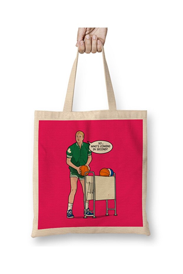 Larry Bird So Who s Coming In Second Cloth Bag Long Handle