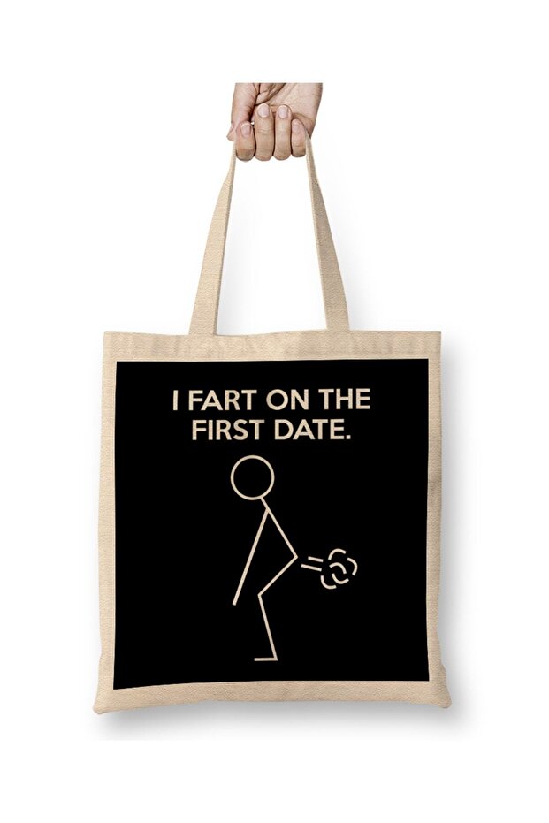 I Fart On A First Date Tote Bag Long Handle