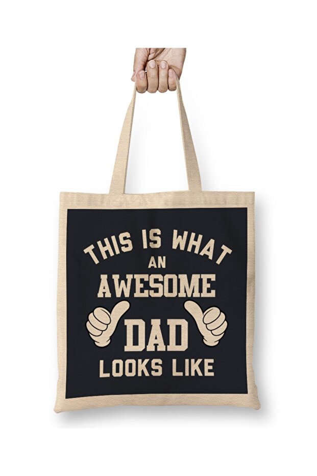 Fathers Day This Is What An Awesome Dad Tote Bag Long Handle