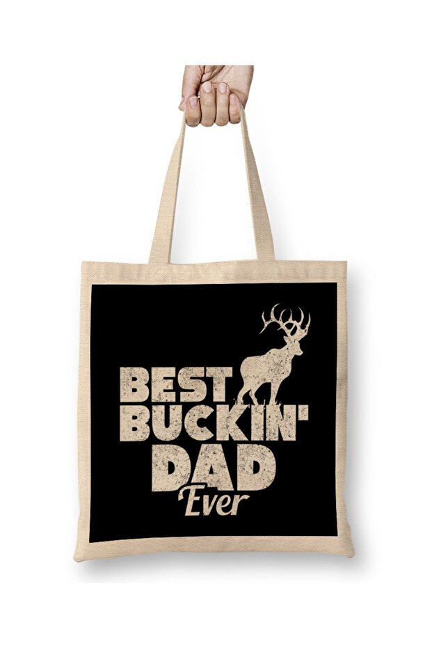 حقيبة حمل مضحكة من Best Buckin' Dad Ever Hunting Deer Hunter بمقبض طويل
