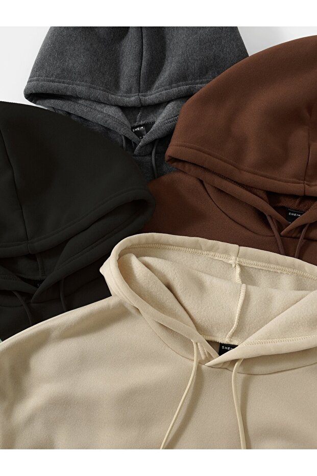 Unprinted 4-Piece Hooded Oversize Unisex Sweatshirt Eyaxx Sportwear Company