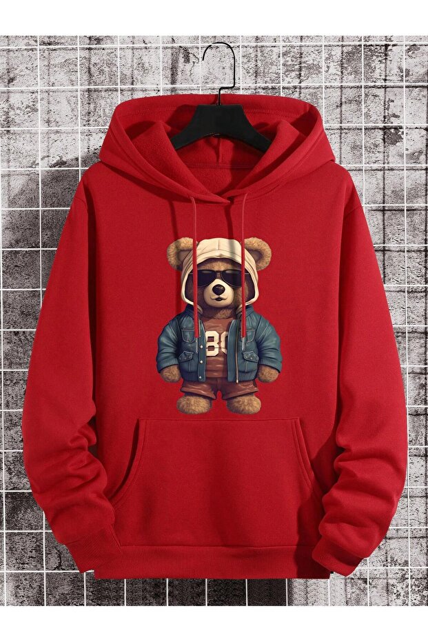 Unisex Hooded Printed Oversized Sweatshirt