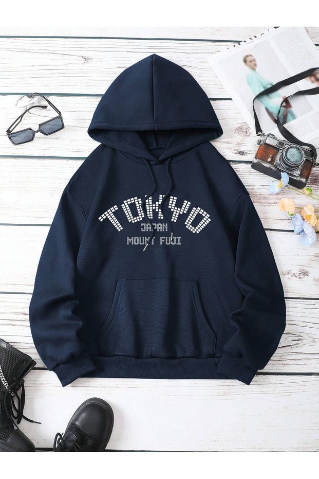 Unisex Tokyo Printed Hooded Sweatshirt Eyaxx Sportwear Company