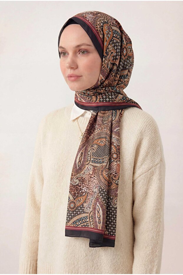 شال ناعم منقوش 70029-01